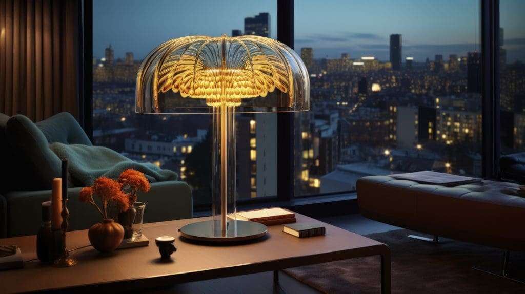 Luxurious hotel room with elegant décor and scenic Brisbane skyline view