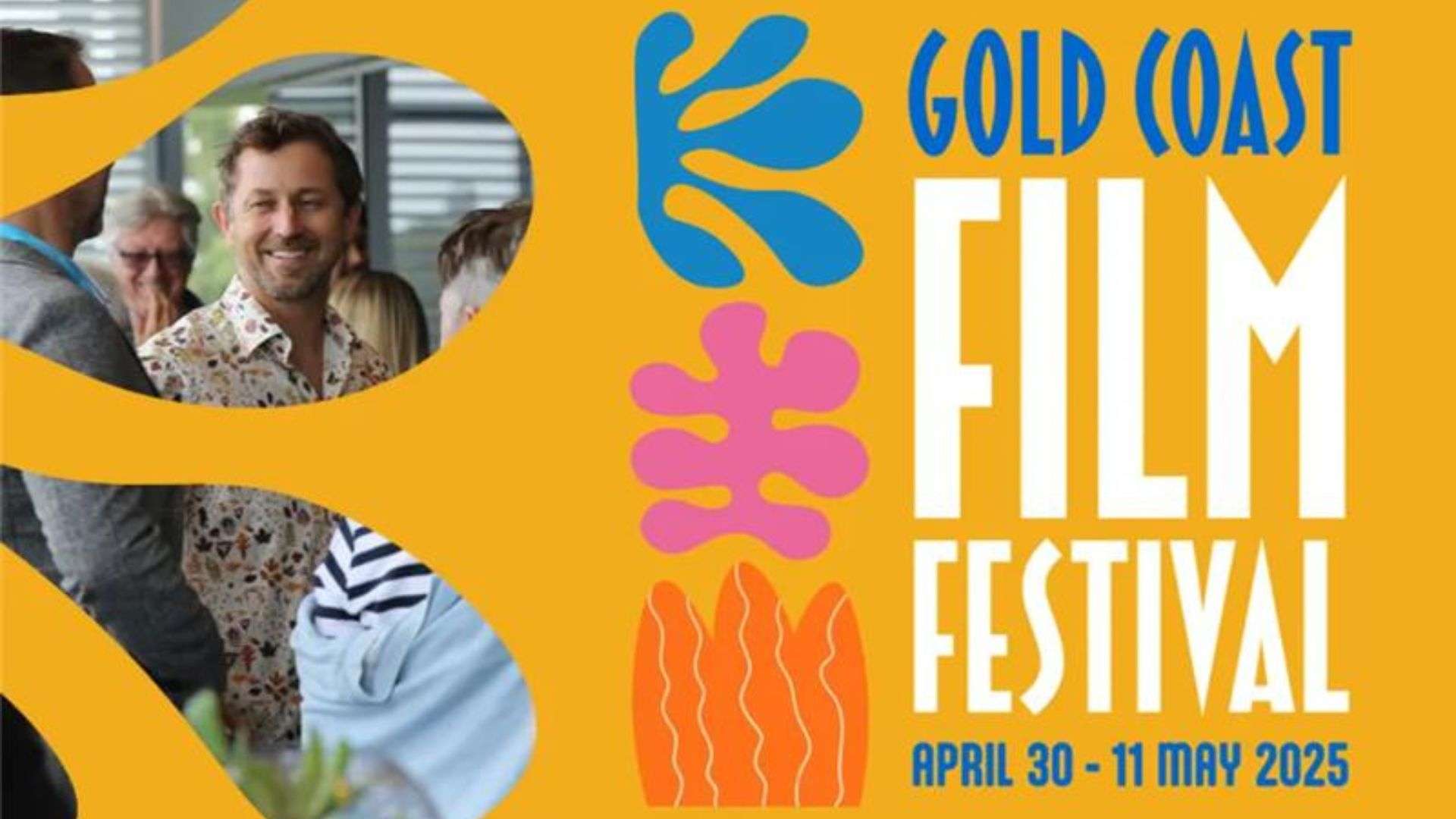 Gold Coast Film Festival 2025 event banner with date and design.